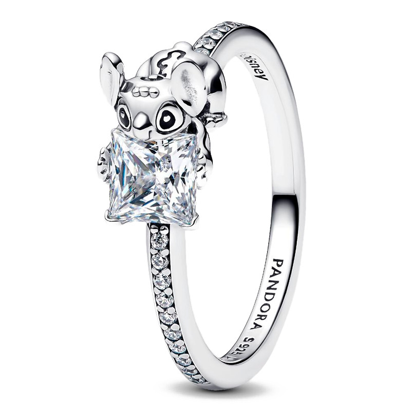 Pandora Silver Rings Disney Gem And Stitch Ring 193740C01