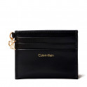 Porte-cartes en cuir avec fermeture éclair