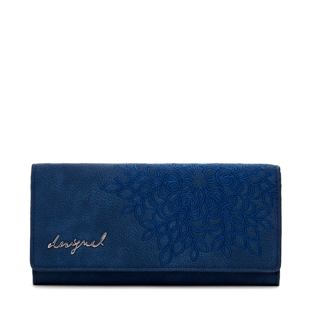 Desigual Women's Wallets And Purses Medium Embroidered Leather Effect Wallet