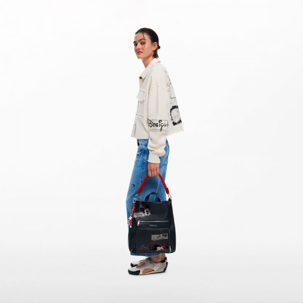 mochila-efecto-piel-mickey-mediana