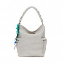 Grand sac à dos effet cuir avec logo
