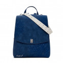 Mochila solapa grabados pequeña