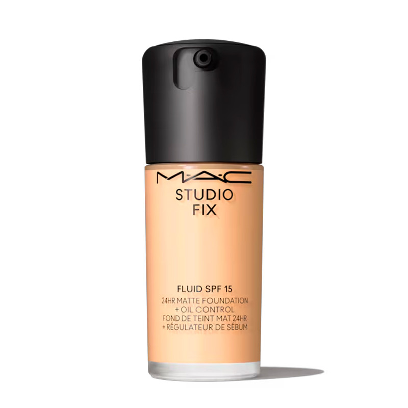 Mac Fondotinta Studio Fix Fluid Spf 15 24Hr Matte Foundation + Oil Control Base per il trucco NC13