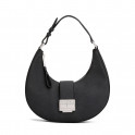 Bolso hobo con broche de giro y logo