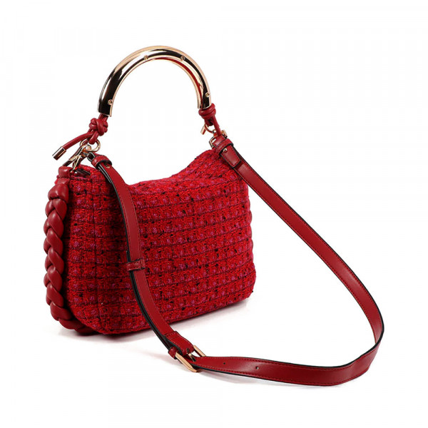 personalized-tweed-shoulder-bag-with-metal-handle