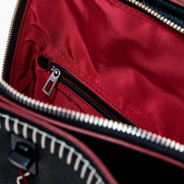 large-leather-effect-stitching-backpack