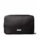 Grained leather toiletry bag