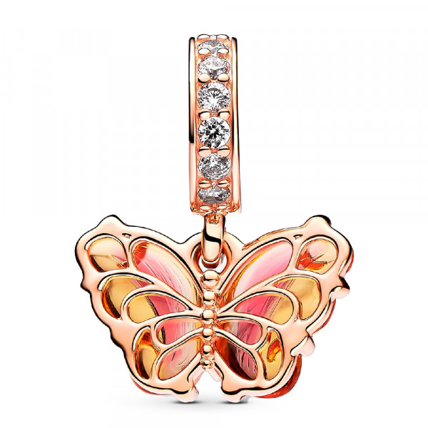 charm-colgante-de-cristal-de-murano-rosa-y-amarillo-mariposa-782698c01