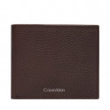 Folded wallet with embossed logo and coin purse
