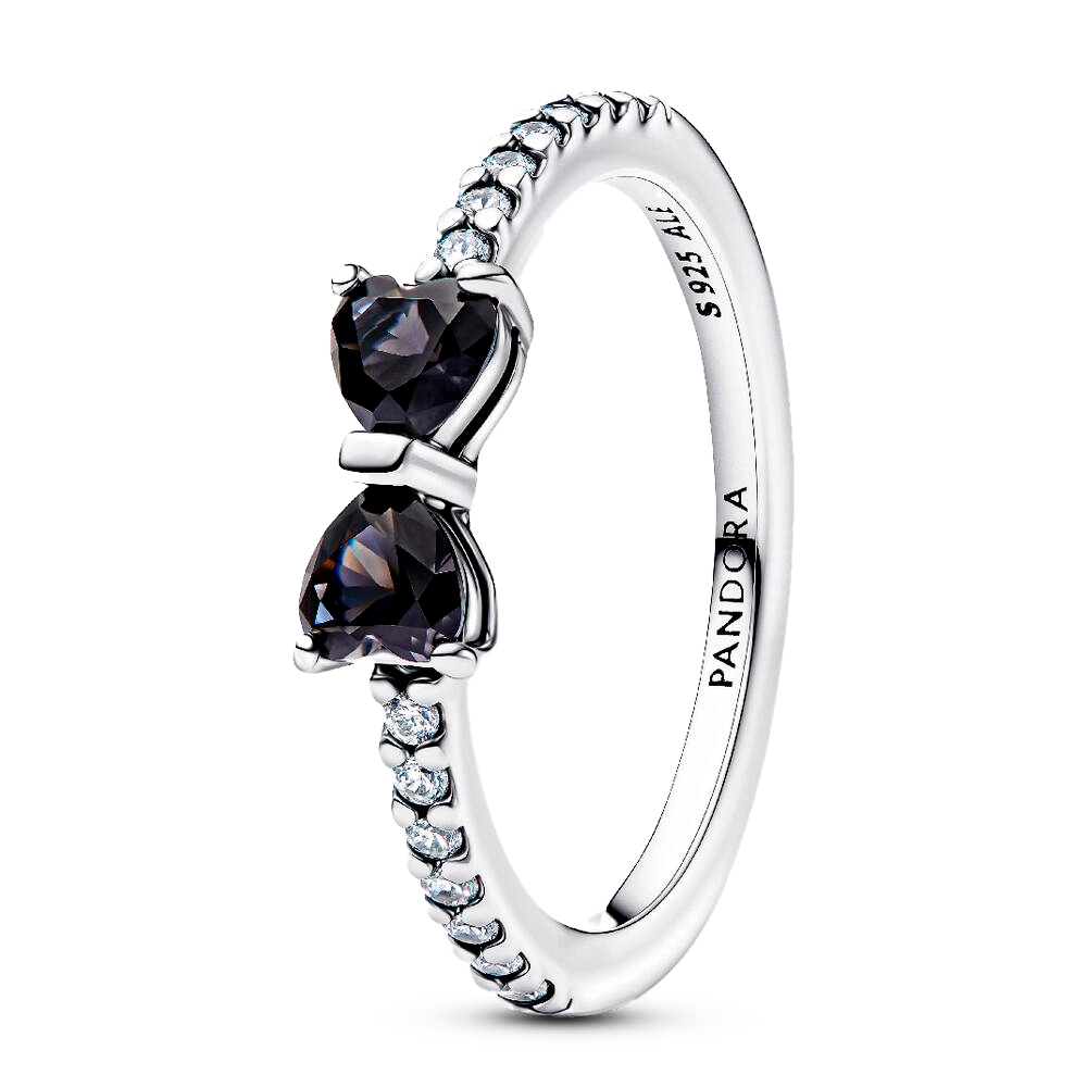 Pandora Black Rings Shiny Bow Ring 193510C03