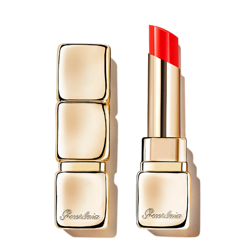 Guerlain 775 Poppy Kiss Lipstick Kisskiss Shine Bloom Lipstick