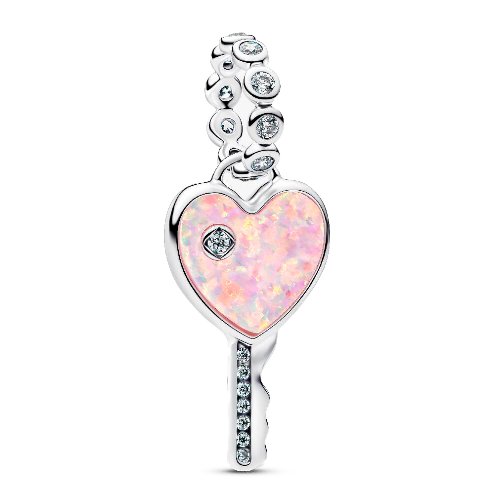 Pandora Charms Ciondolo con chiave a forma di cuore opalescente 794427C01