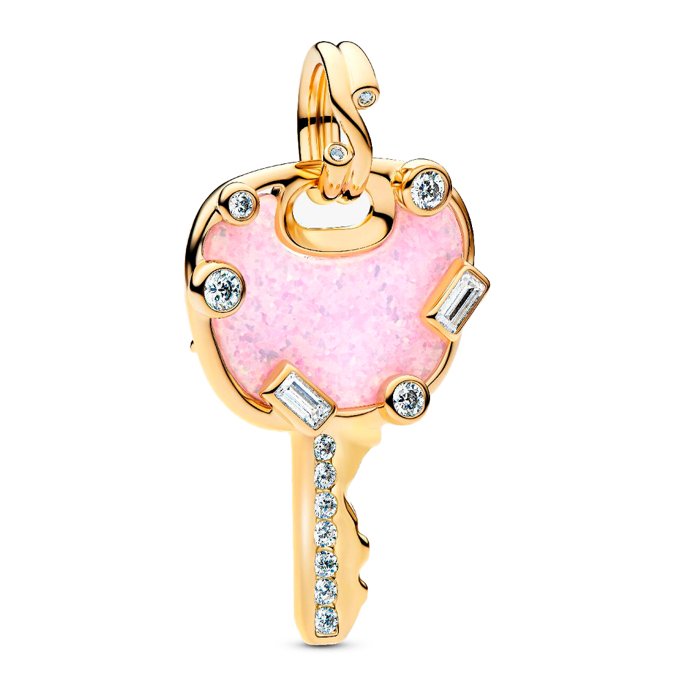 Pandora Charm Colgante Grande Llave Amor Rosa Opalescente 764349C01