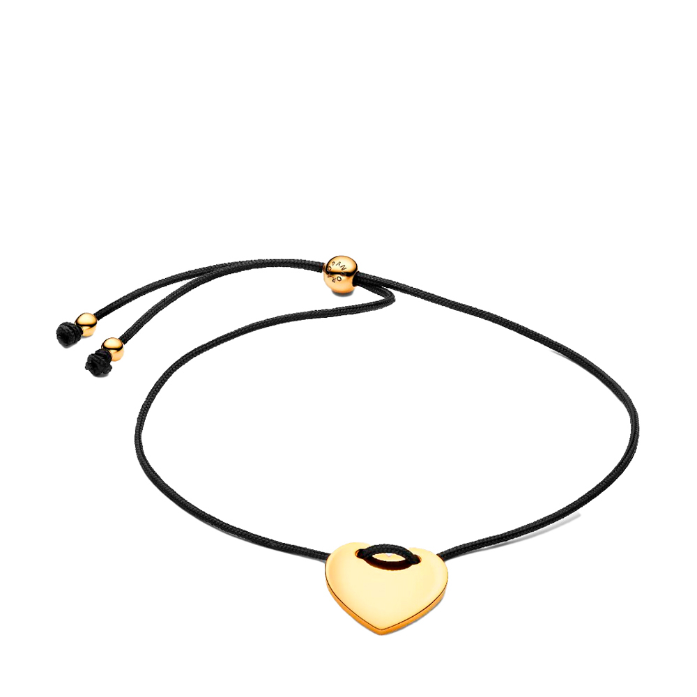 Pandora Black Bracelets Engravable Bracelet Cord With Sliding Clasp 564420C01