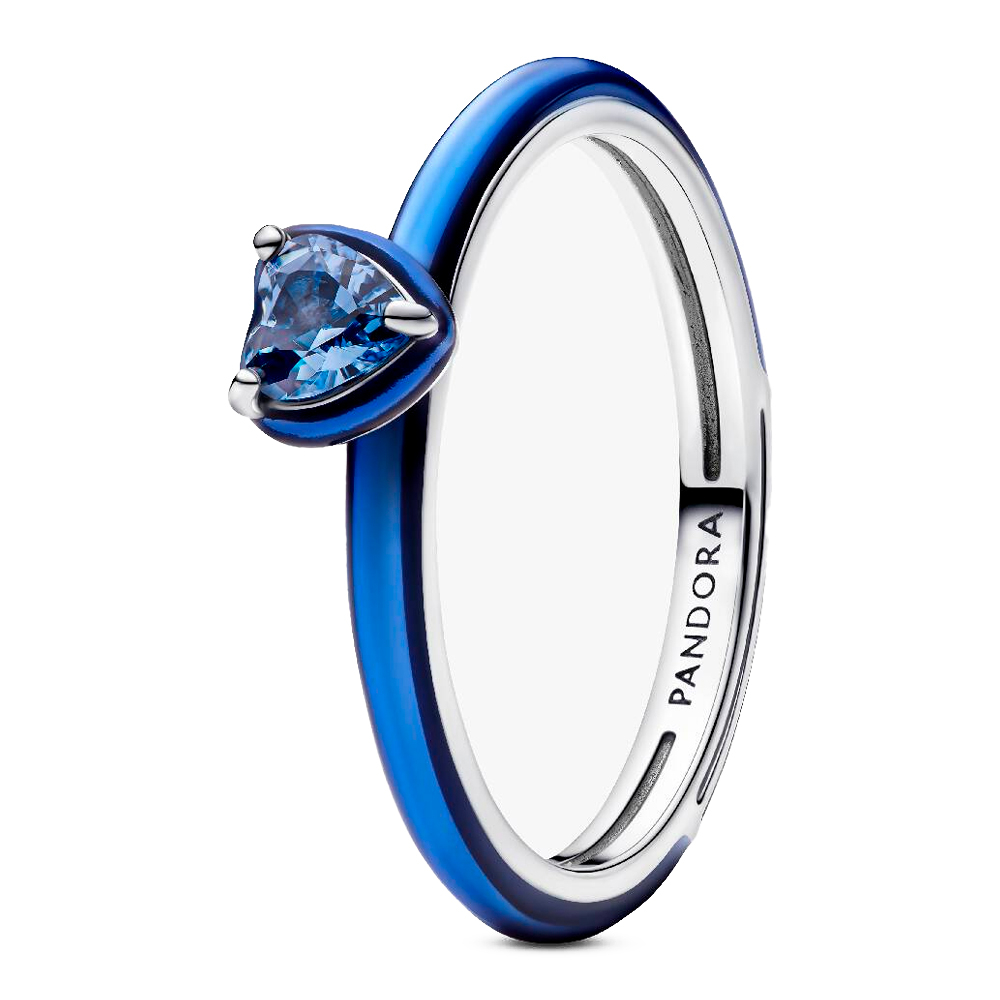 Pandora Anillo Corazón Chakra Azul 193088C03