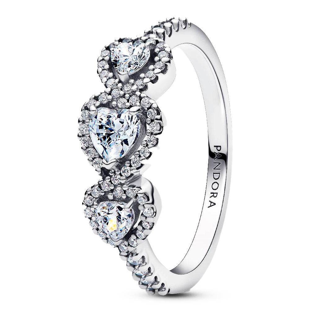 Pandora Anelli Trilogia di Cuori Anello e Halo 194413C01