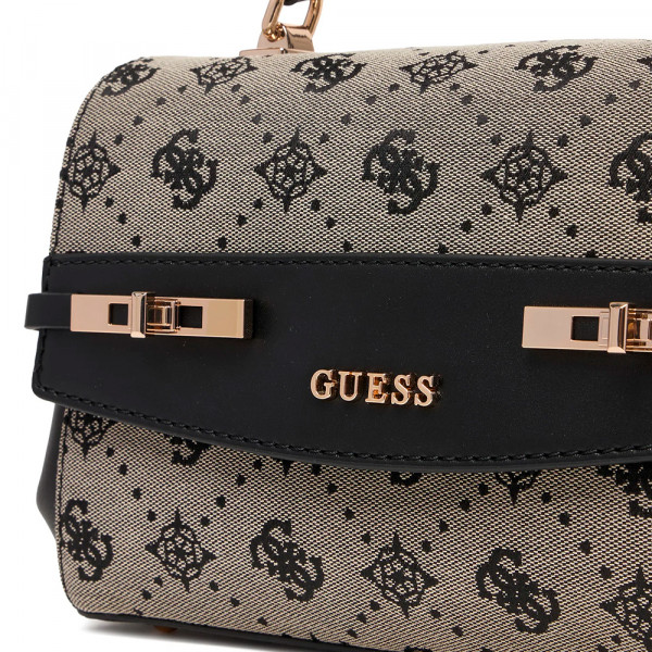 melinda-logo-top-handle-flap-bag