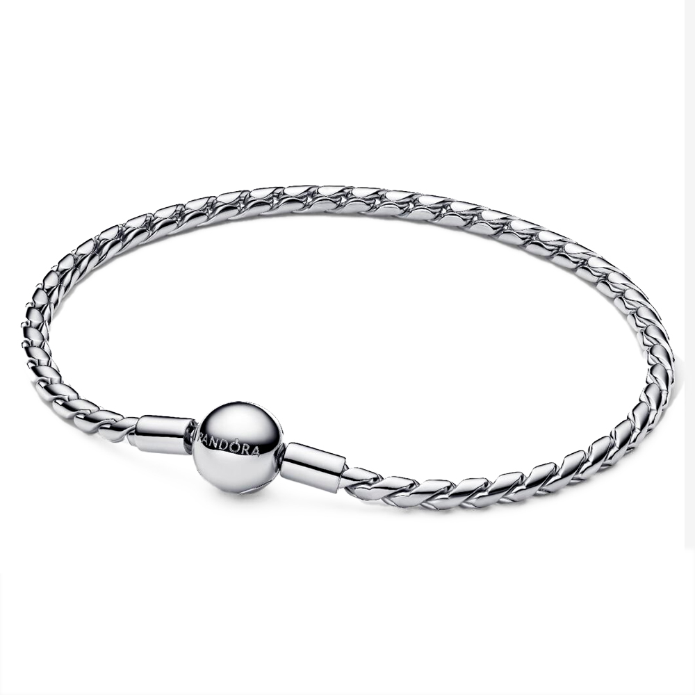 Pandora Bracciali Bracciale a catena alata con chiusura rotonda in argento sterling 594028C00