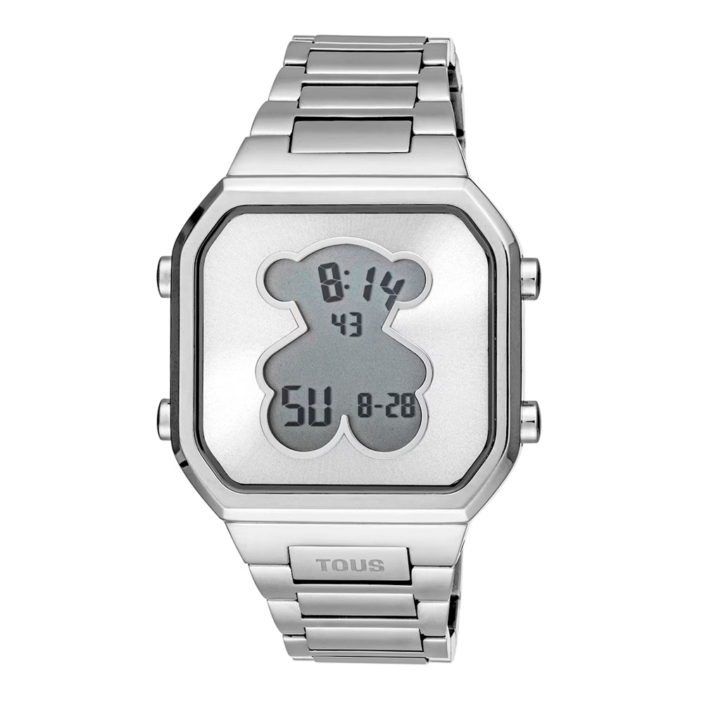 Tous Reloj Digital Con Brazalete De Acero Ss D-Bear