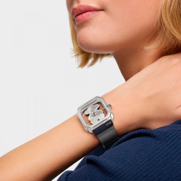 orologio-analogico-d-bear-party-con-bracciale-in-acciaio