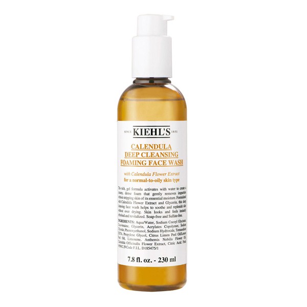 Kiehl's Detergente e detergente per il trucco Calendula Deep Cleansing Foaming Face Wash Gel detergente per il viso