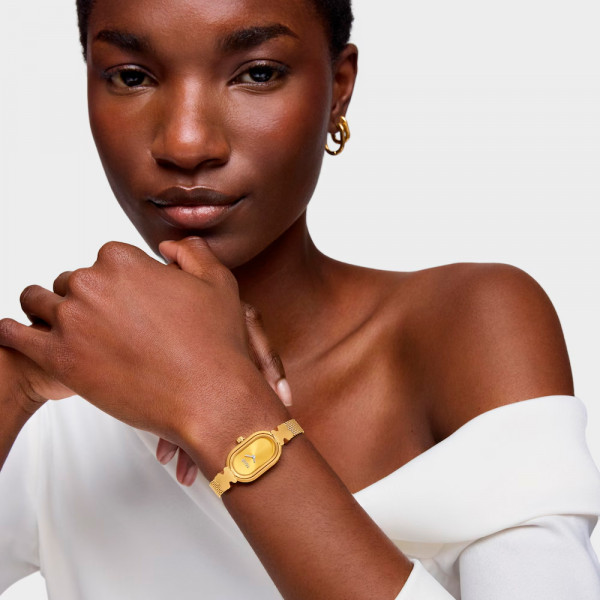 icon-oval-gold-steel-bracelet-analog-jewelry-watch