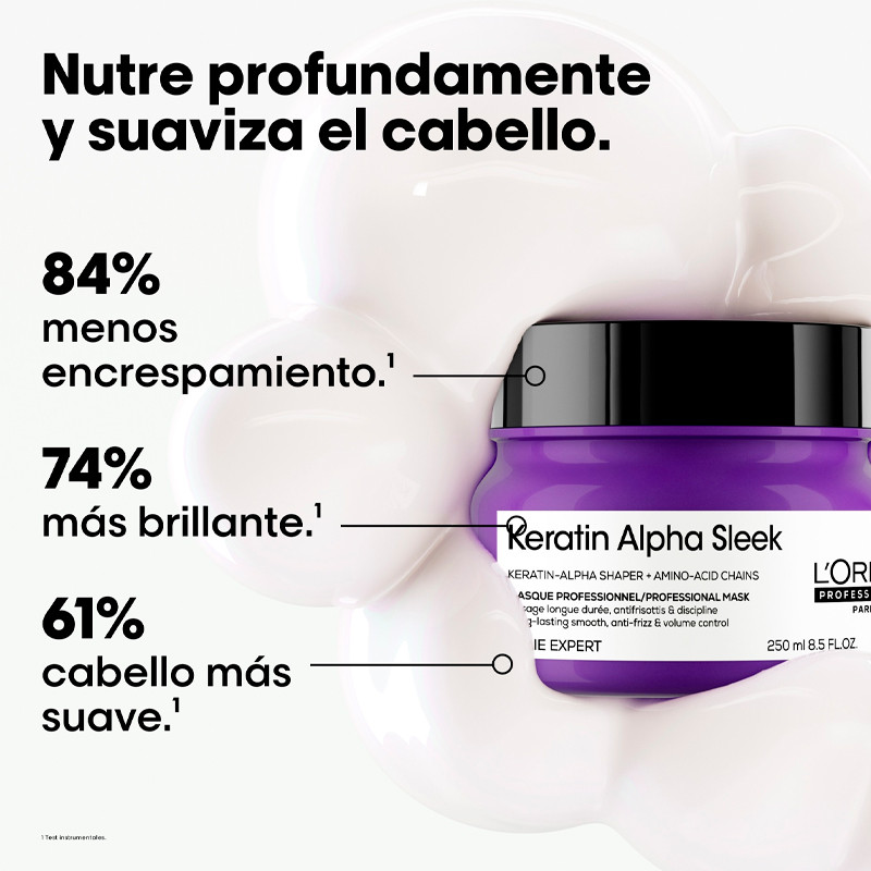 Loreal Professionnel Keratin Alpha Sleek Mask Mascarilla Nutrición Profunda