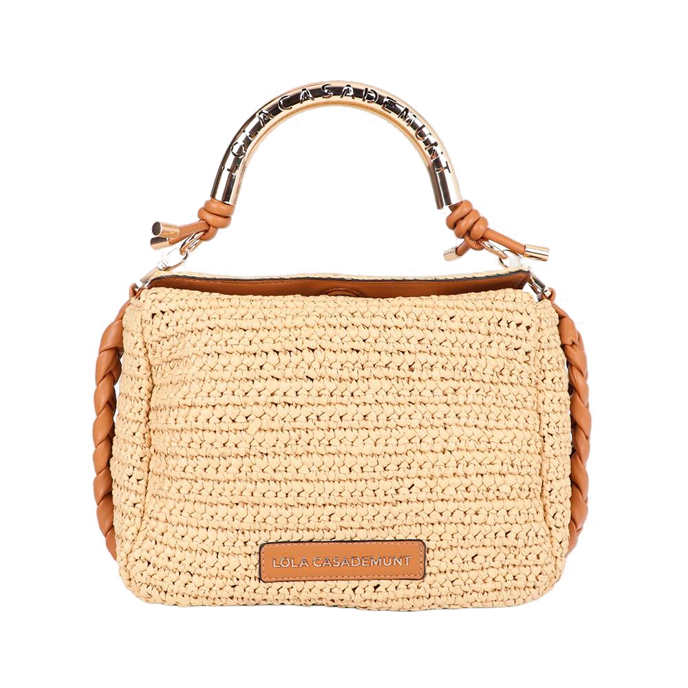 Lola Casademunt Women's Bags, Toiletry Bags And Suitcases For Combined Raffia-Effect Shoulder Bag