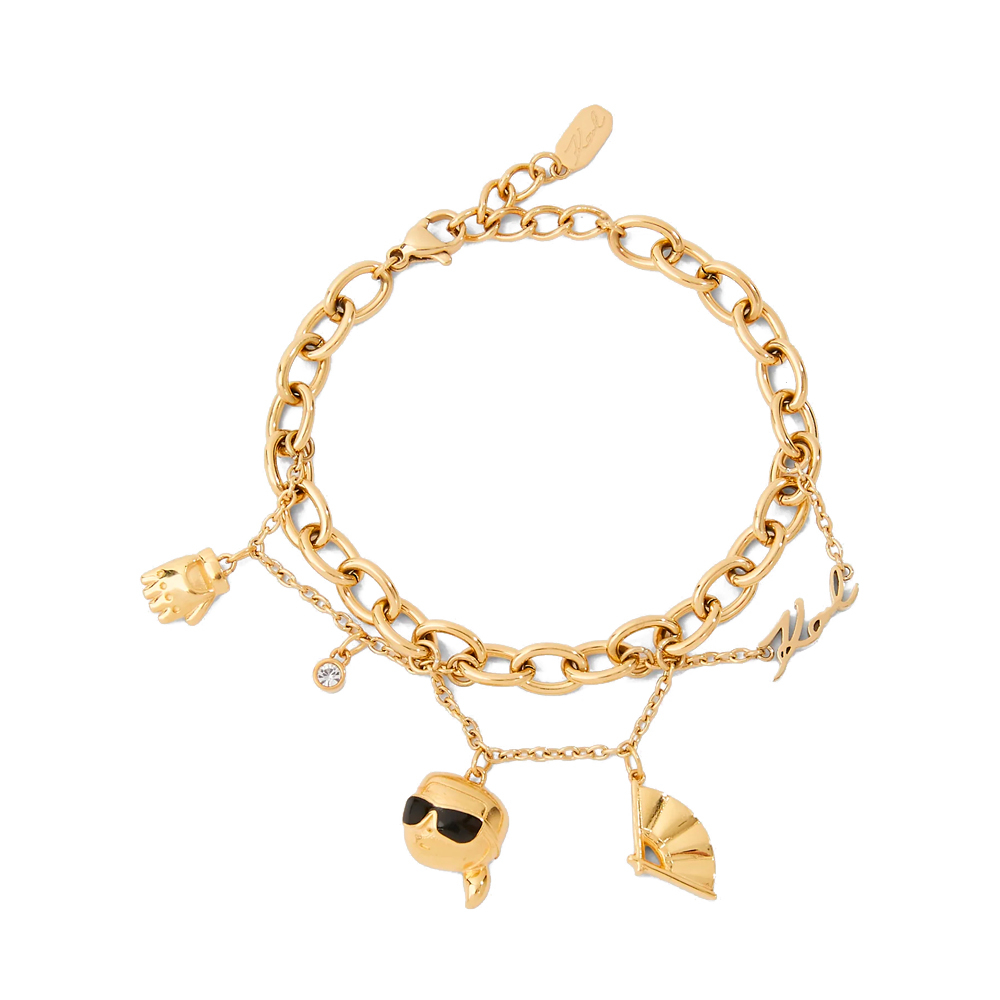Karl Lagerfeld Gold Bracelets Bracelet With Ikon Charms