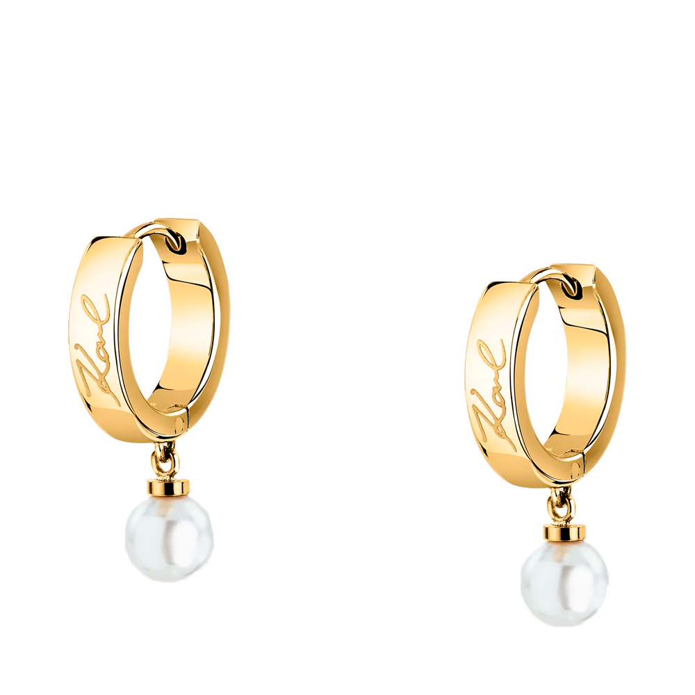 Karl Lagerfeld Pendientes Pendientes con perlas Signature