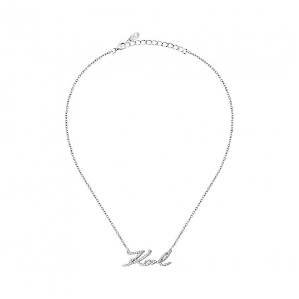 Karl Lagerfeld Necklaces Signature Pavé Pendant Necklace