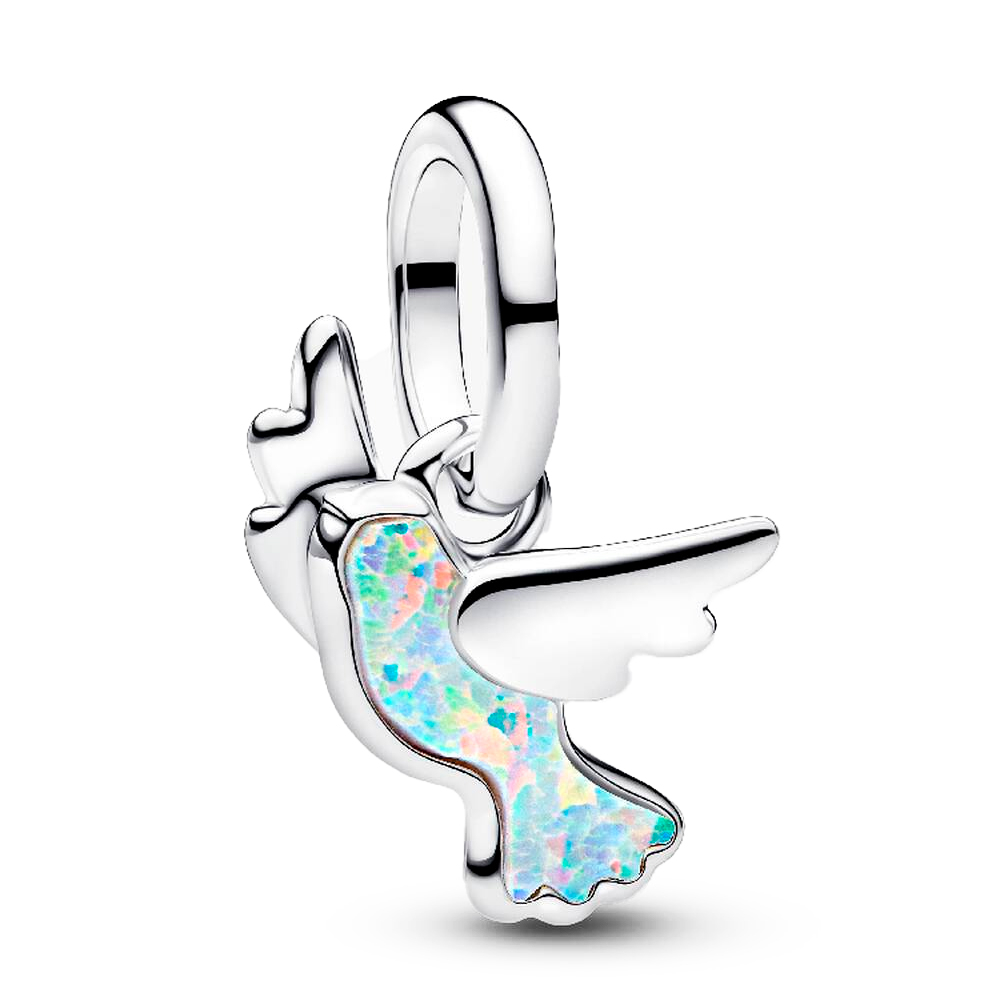 Pandora White Charms Mini Dove Pendant Charm