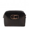 Snakeskin effect shoulder bag L