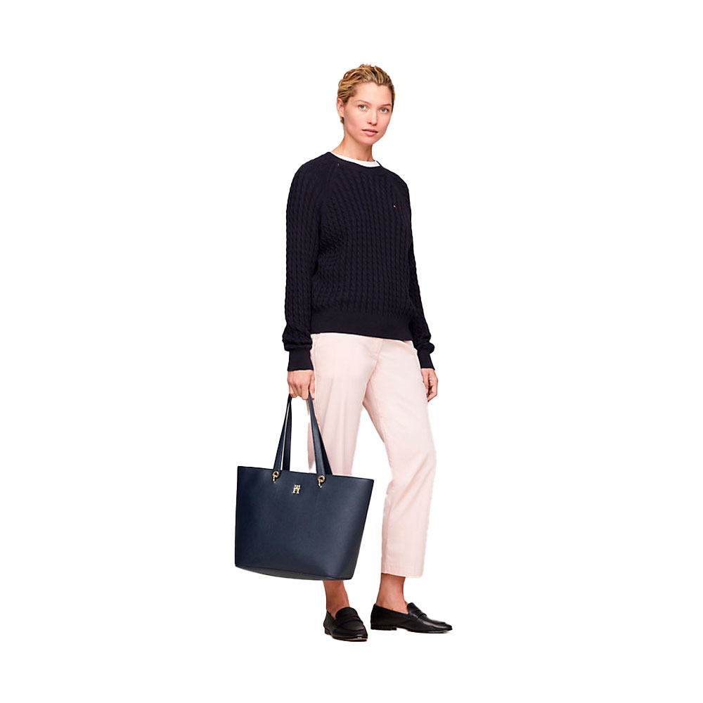 Tommy Hilfiger Bags BOLSO EMBLEM TOTE SPACE BLUE – imagen 4