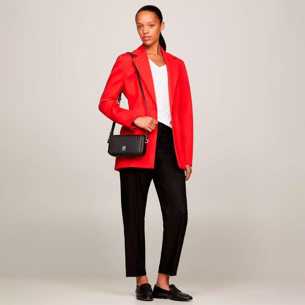 TOMMY HILFIGER Bolso de hombro negro / plata – imagen 4