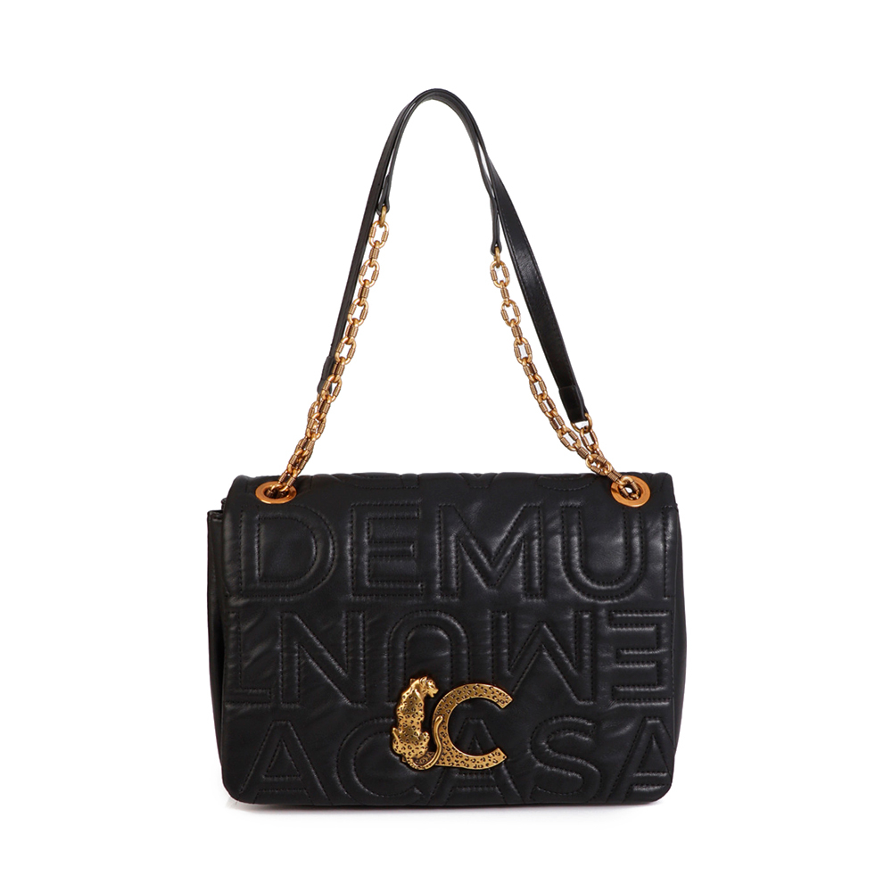 Lola Casademunt Women's Gold Bags, Toiletry Bags And Suitcases For Shoulder Bag With Logo Stitching
