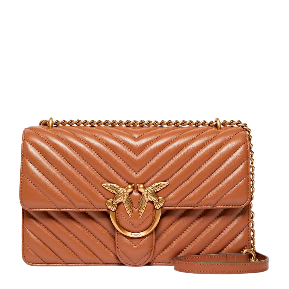 Pinko Women's Gold Bags, Toiletry Bags And Suitcases For Love One Classic Bag 100941 A0gk