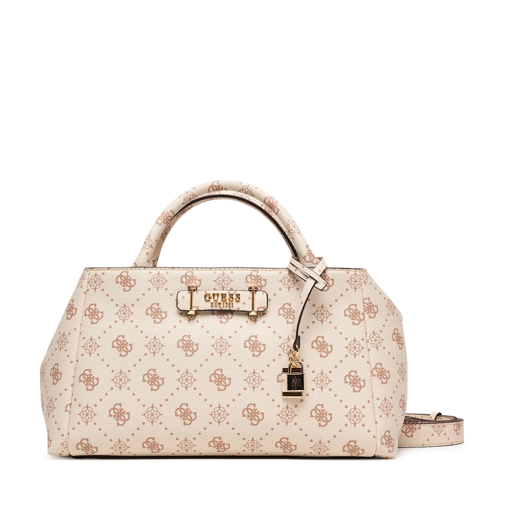 Guess Women's Bags, Toiletry Bags And Suitcases For Carrie Logo Girlfriend Satchel Biscotti Bag