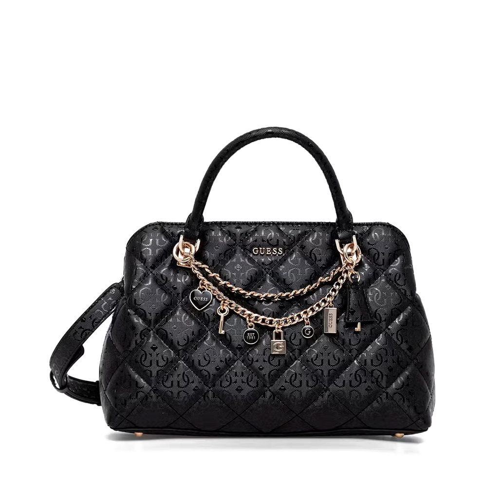 Guess Women's Black Bags, Toiletry Bags And Suitcases For Libby 2 Compartment Bag