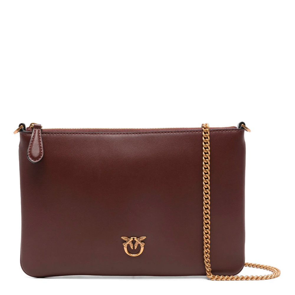 Pinko Women's Gold Bags, Toiletry Bags And Suitcases For Love Birds Flat Bag