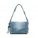 Borsa media con ciondoli in denim