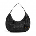 Sac demi-lune en raphia