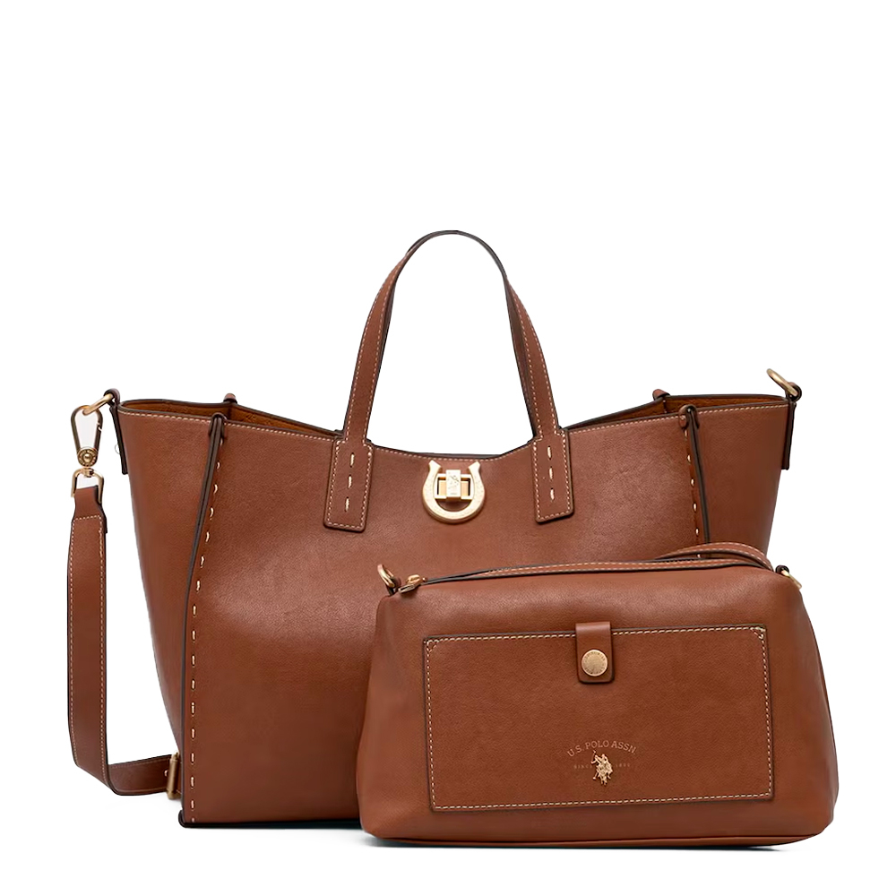U.s. Polo Assn. Women's Brown/Gold Bags, Toiletry Bags And Suitcases For Middleton Bag Biu0m8869wvpcv2