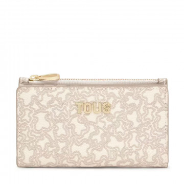kaos-mini-lines-beige-wallet-tous