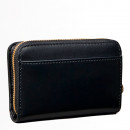Medium leather wallet with zipper