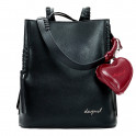 Sac &agrave; dos moyen avec breloque en forme de c&oelig;ur
