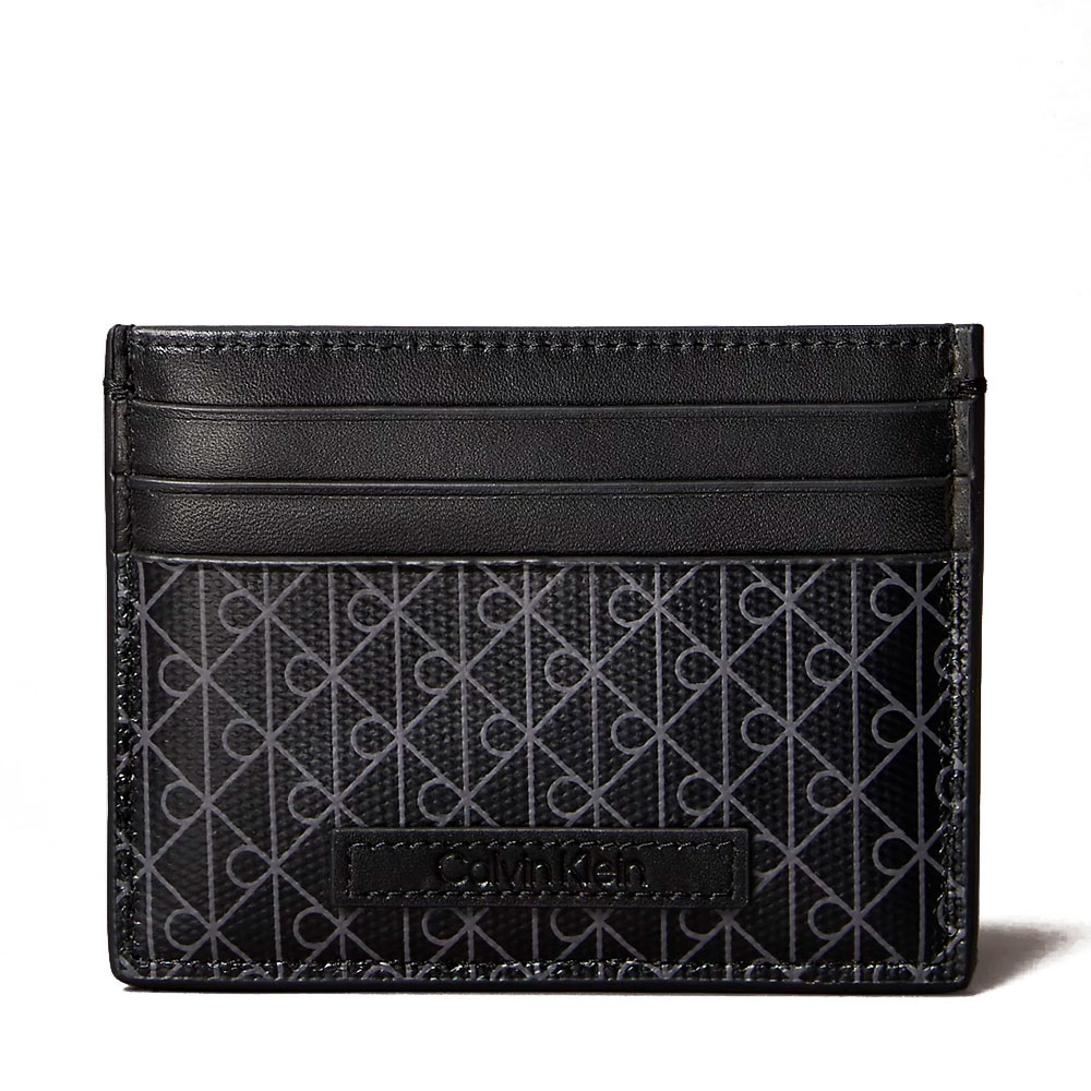 Calvin Klein Jeans Men's Wallets And Purses For Business Card Holder With All-Over Monogram Logo