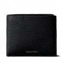 Folded wallet with embossed logo and coin purse
