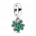 Vierbl&auml;ttriges Kleeblatt-Anh&auml;nger-Charm 792751C01