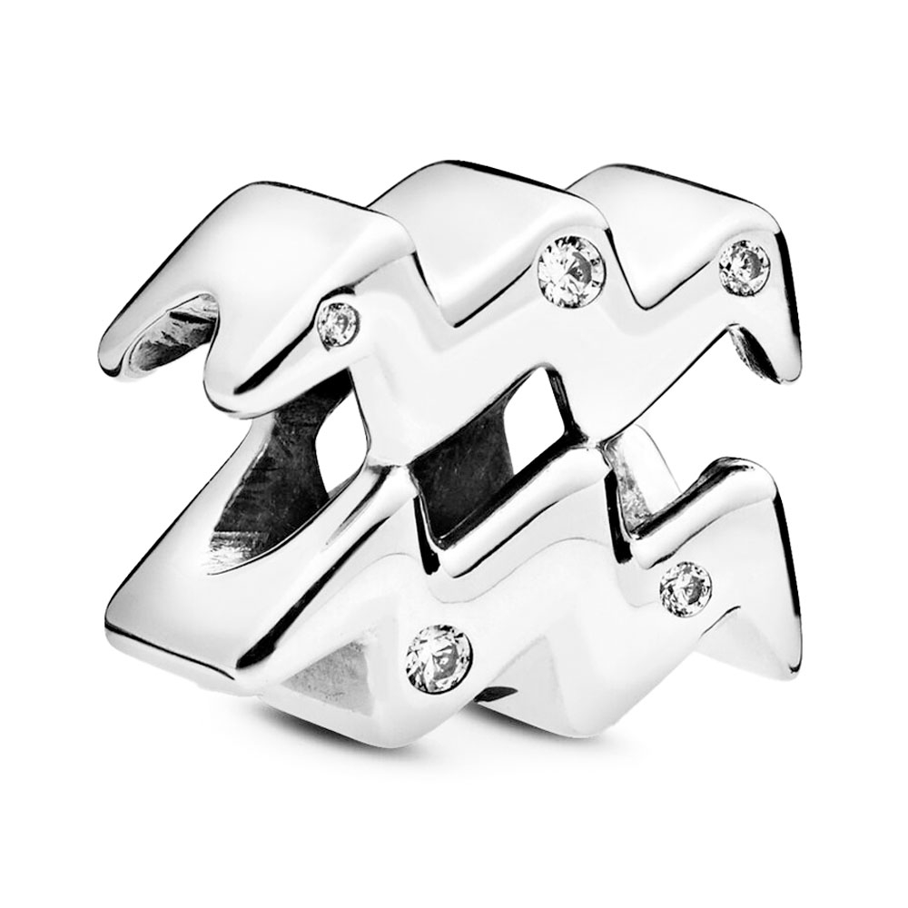 Pandora Silver Charms Charm Zodiac Aquarius Brilliant 798415C01